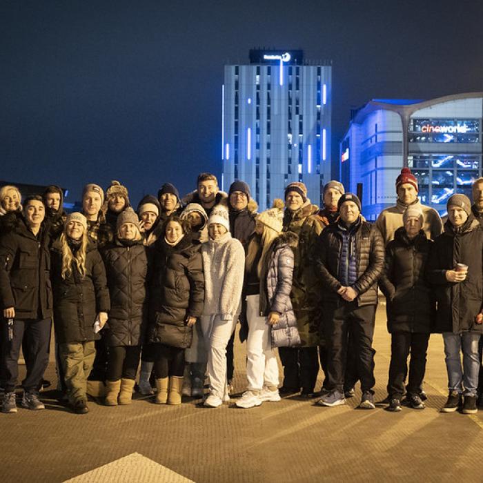 The group of property professionals who took part in the SleepOut