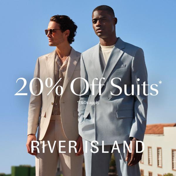 20% off suits at River Island | Buchanan Galleries